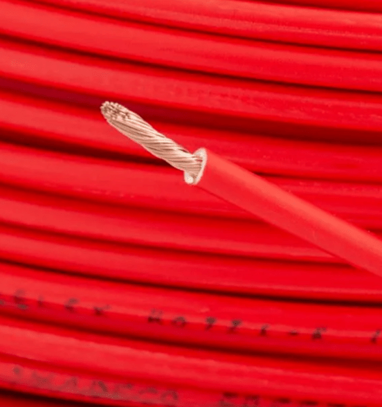 CABLE CONTROL LIBRE HALOGENO 4MM ROJO